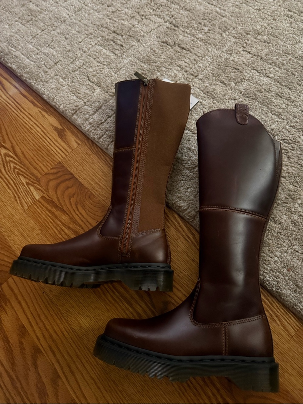Dr. Martens Tall Brown Leather Boots